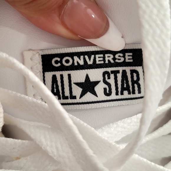 Converse Rival Mid White Deep Burgundy Star Chevron Retro Court 7.5 Unisex - Picture 14 of 16